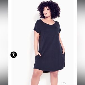 Zim & Zoe NWT size 22-24 navy day dress.  Generous pockets hits above knee.